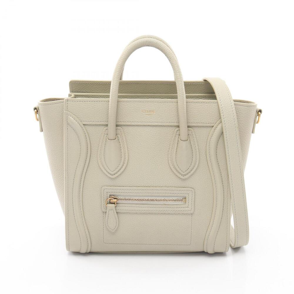 Celine Luggage 2way Shopper Handbag Leather Green - Picture 1 of 9